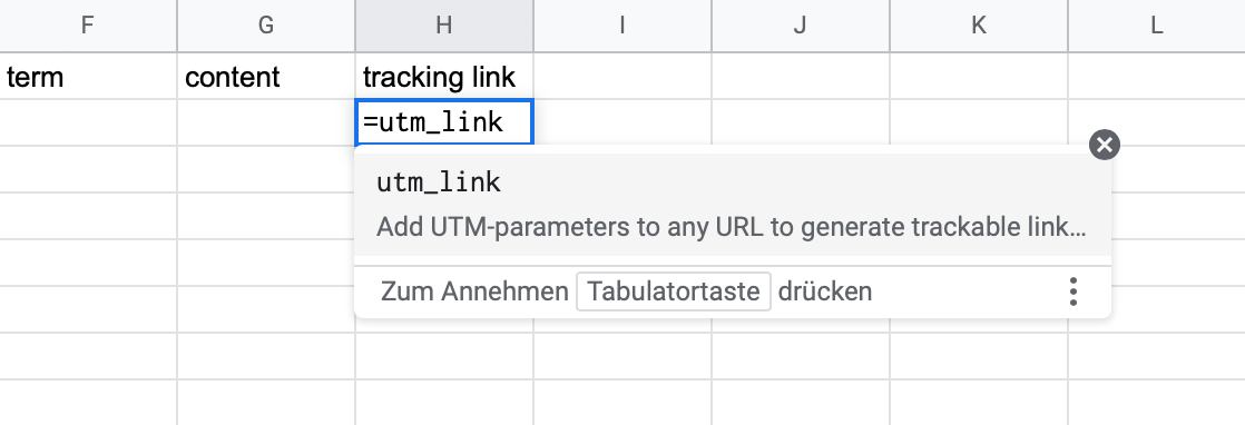 So benutzt du die utm_link-Funktion